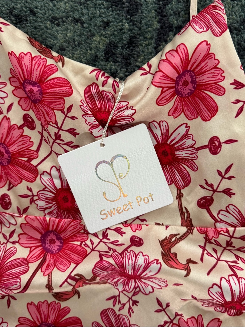 Sweet Pot Floral Pink & Cream Dress